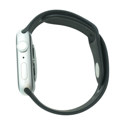 45mm Series 9 Silver Smartwatch Black Band M/L