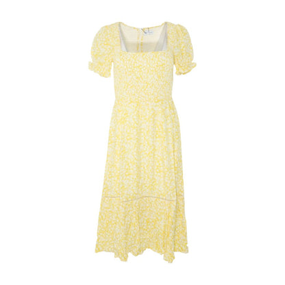 Yellow Floral Active Midi Dress