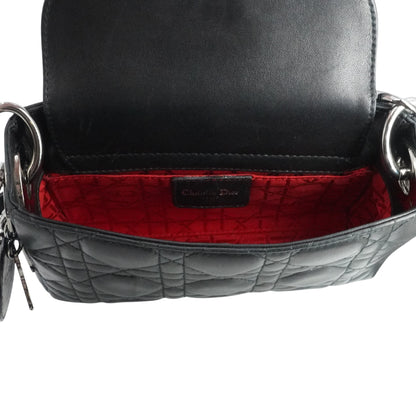 Black Small Lady Dior Shoulder Bag in Cannage Lambskin