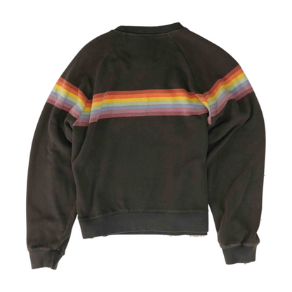 Gray Striped Sweatshirt Pullover