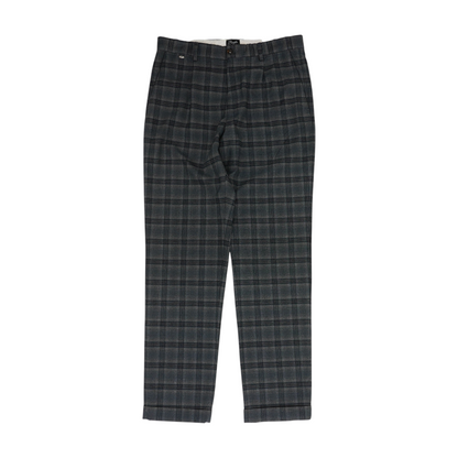 Gray Plaid Regular Pants