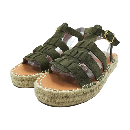 Olive Flat Sandals