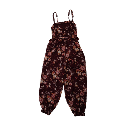 Maroon Floral Jumpsuit