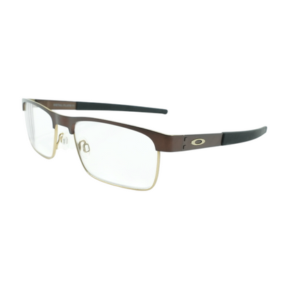 Brown Metal Plate TI Browline Prescription Eyewear