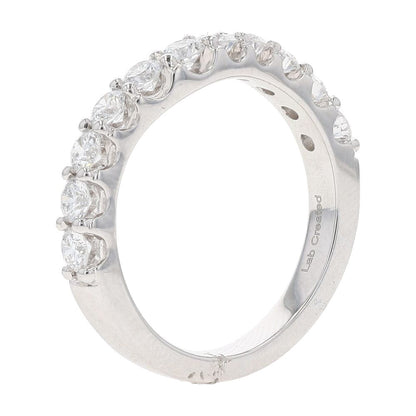 1 Ct 14K White Gold Lab Grown Diamond Contour Band