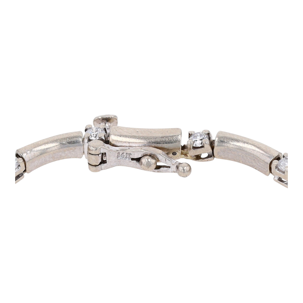 3/4 ctw 14K White Gold Diamond Chain Bracelet – Image 2