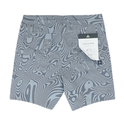 Gray Abstract Swim Bottom