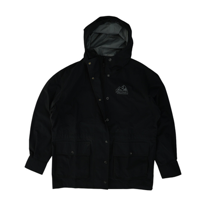 Black Solid Rain Jacket