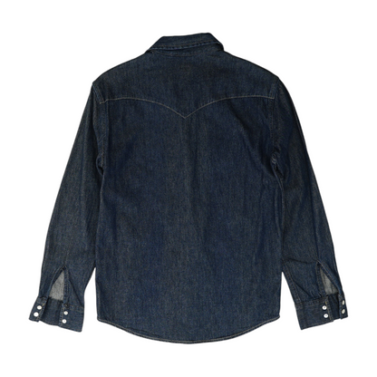 Navy Solid Long Sleeve Button Down