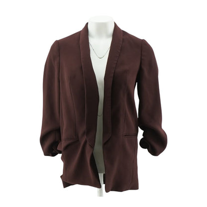 Burgundy Solid Blazer