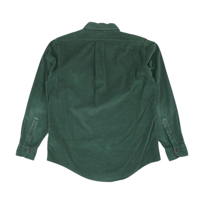 Green Solid Flannel Button Down