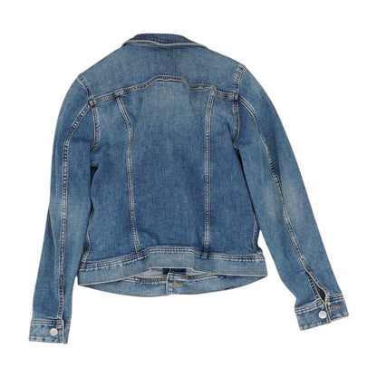 Blue Solid Denim Jacket