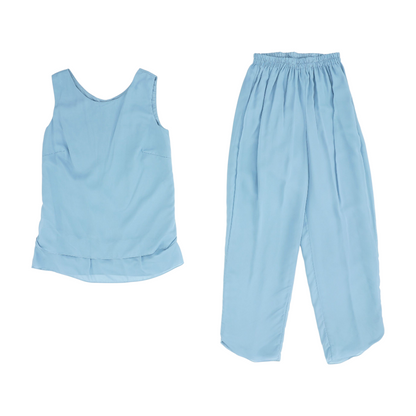 Gray Solid Pant Set