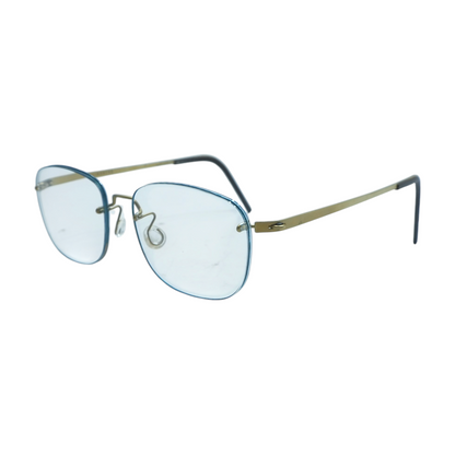 Gold Unknown Square Prescription Eyewear