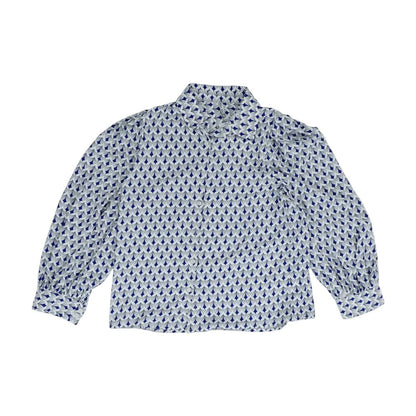 Black Herringbone Blouse