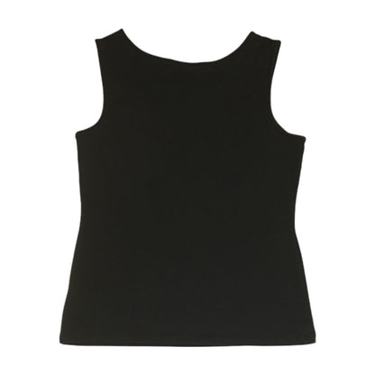 Black Solid Sleeveless Blouse