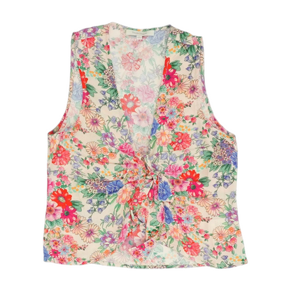 Beige Floral Blouse