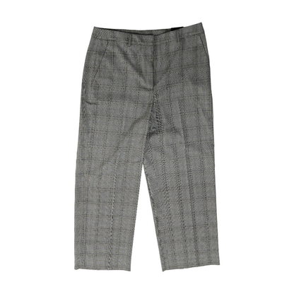 Brown Plaid Wide Leg Pants