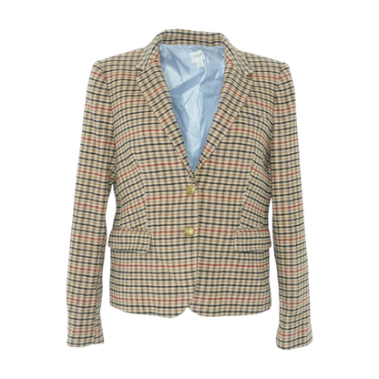 Tan Houndstooth Blazer