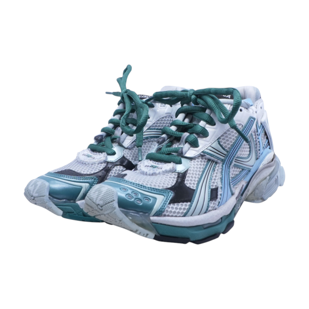 Runner Sneaker in Blue, White, and Grey