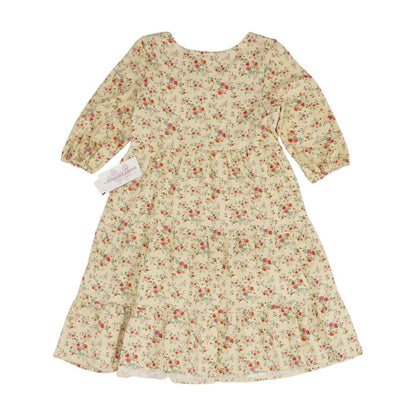 Beige Floral Dress