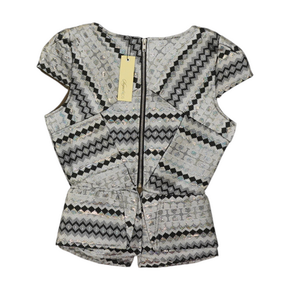Silver Abstract Blouse