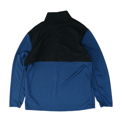 Blue Color Block 1/4 Zip Pullover