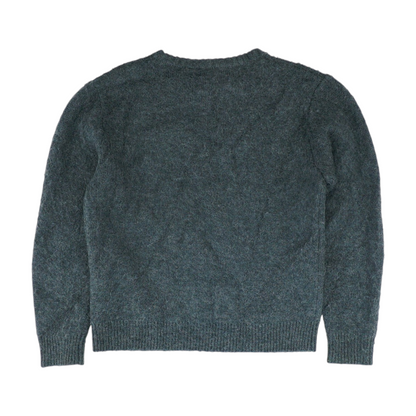 Gray Solid Pullover Sweater