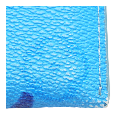 Pool Blue Double Card Holder in Colored Monogram Canvas