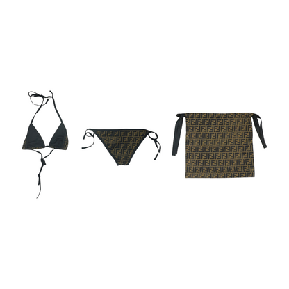 Green Zucca Monogram Print Bikini