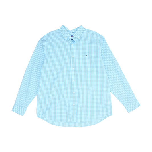 Blue Check Long Sleeve Button Down