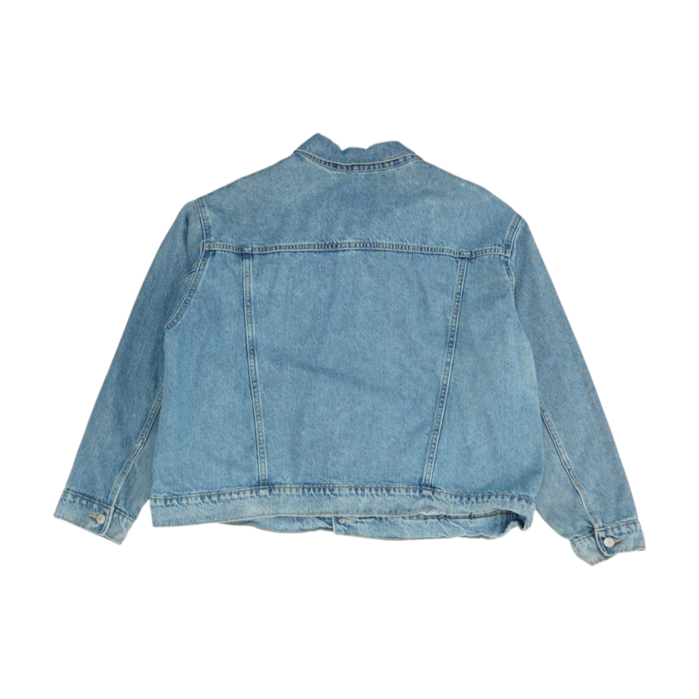 Blue Solid Denim Jacket