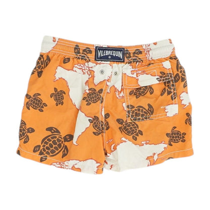 Orange Graphic Swim Bottom