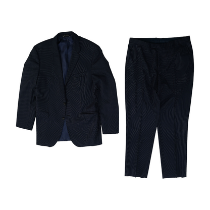 Navy Long Striped Suit