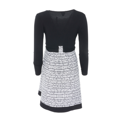 Black Maternity Color Block Mini Dress
