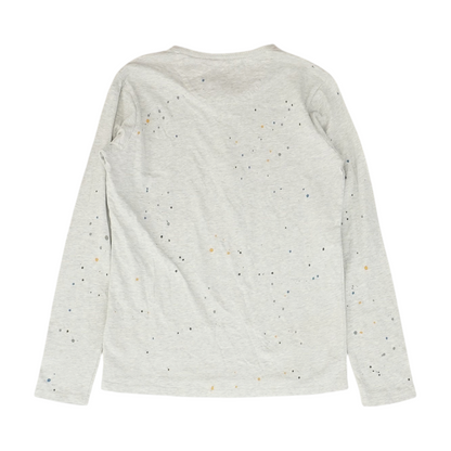Gray Polka Dot Henley T-Shirt