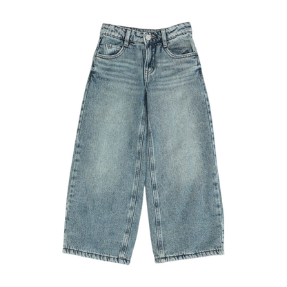 Blue Solid Straight Jeans
