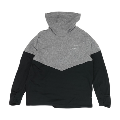 Gray Color Block Hoodie Pullover