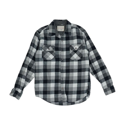 Navy Check Flannel Button Down