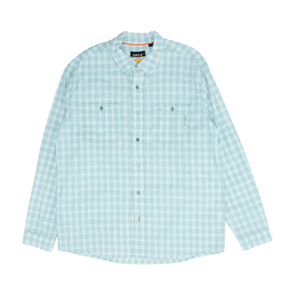 Green Plaid Long Sleeve Button Down