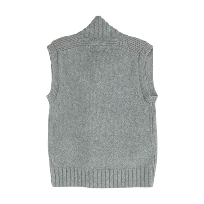 Gray Solid Vest Sweater