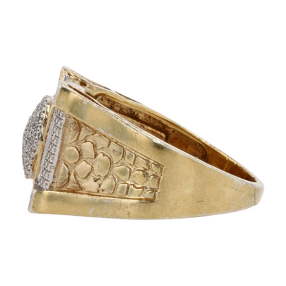 14K Yellow Gold Diamond Fashion Ring