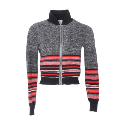 Black Striped Cardigan Sweater