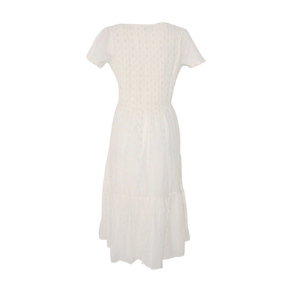 Ivory Petite Polka Dot Midi Dress