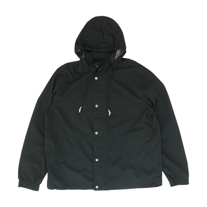 Black Solid Rain Jacket