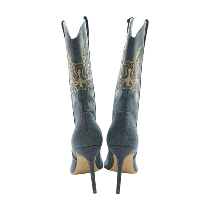 Blue Ankle Boots