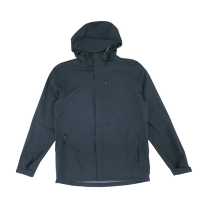 Black Solid Rain Jacket