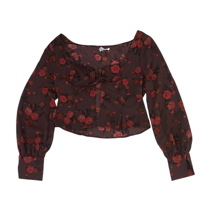 Maroon Floral Blouse