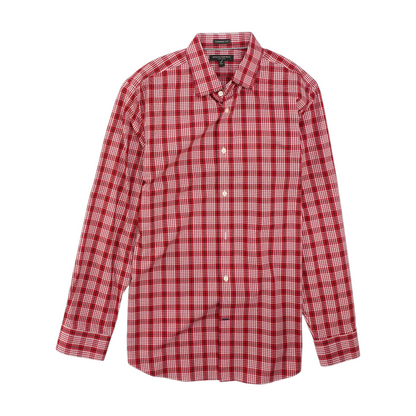 Red Plaid Long Sleeve Button Down