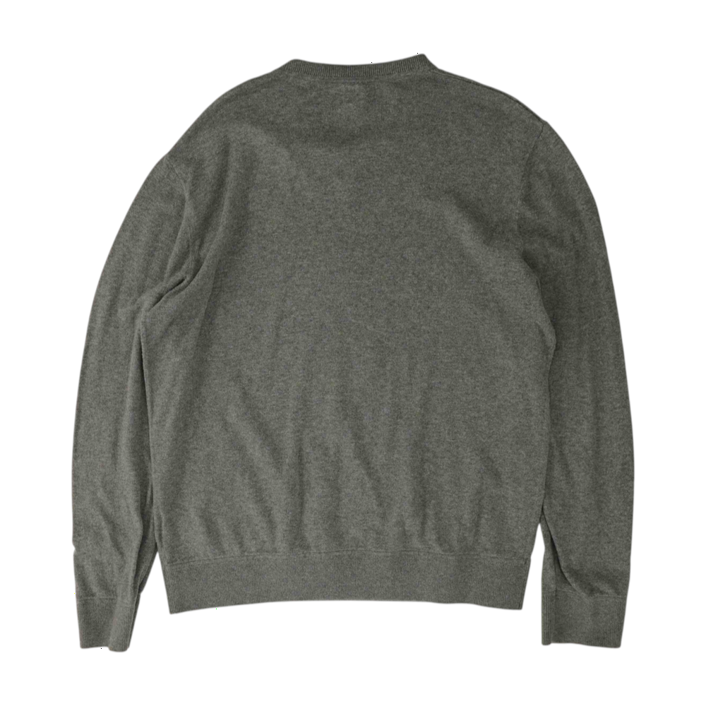 Gray Solid Pullover Sweater